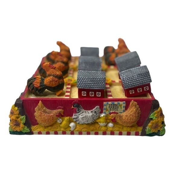 Country Chicken Farm Tic Tac Toe Tabletop Game - Picture 4 of 7